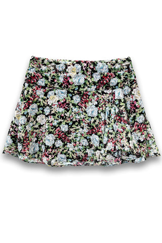 Multi Floral Smocked Ruffle Skirt