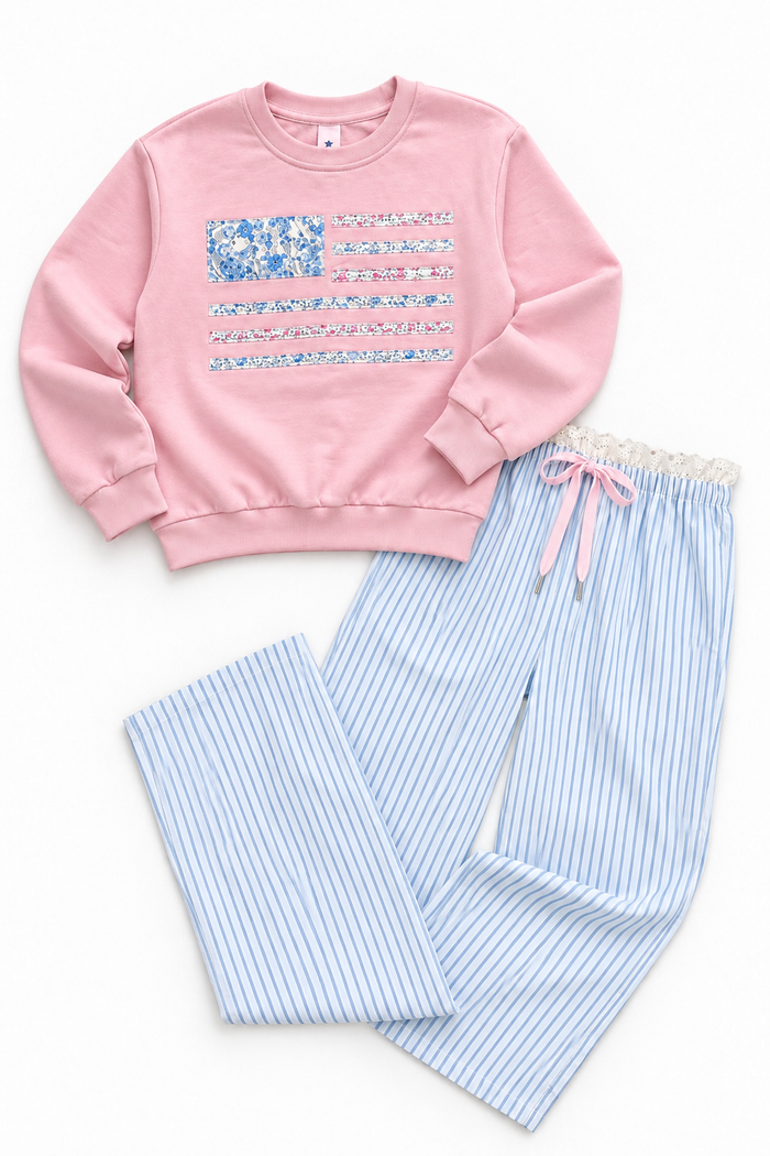 Blue Pinstripe Lounge Pant