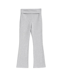 Roll Over Flare Legging-Heather Grey & Inkwell Navy