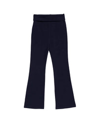 Roll Over Flare Legging-Heather Grey & Inkwell Navy