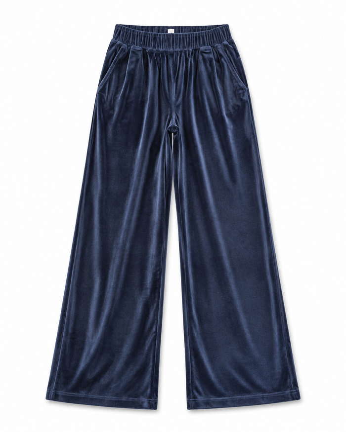 Ash Velour Wide Leg Joggers