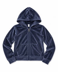 Elle Velour Zip Up Hoodie