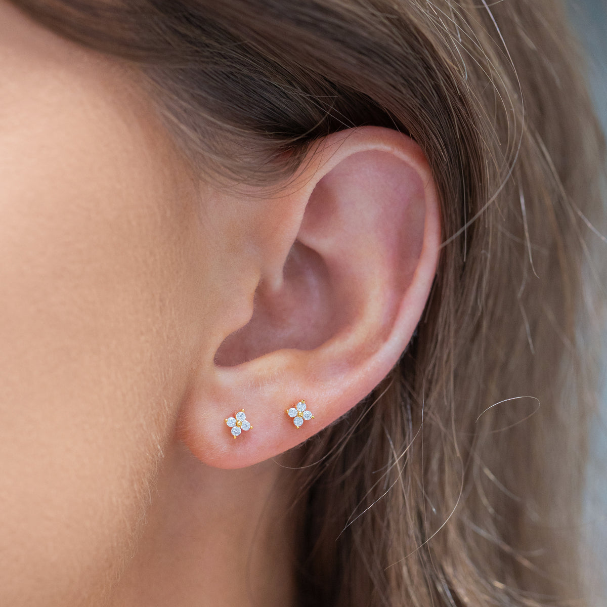 Teeny Tiny Clear Cluster Studs