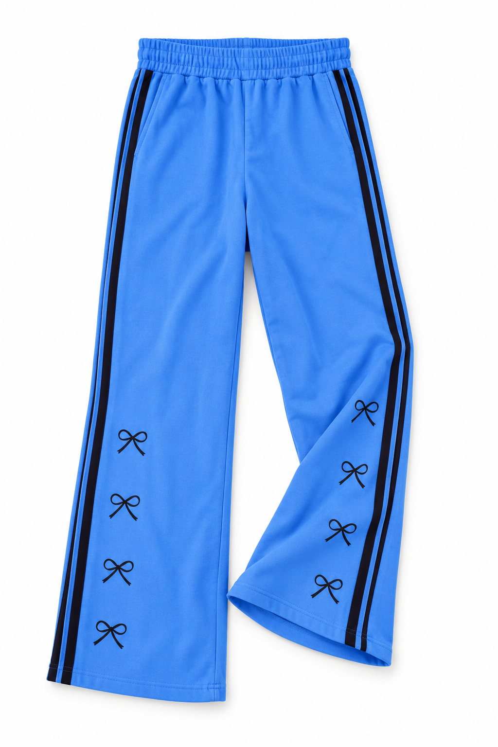 Bow Stripe Wide Leg Pants