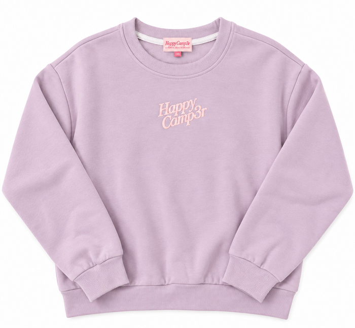 Happy Camp3r Sweatshirt-Lilac