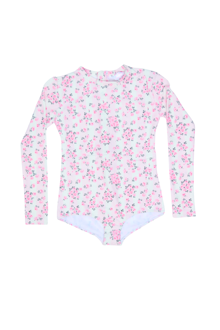 Roses And Stripes Rash Guard