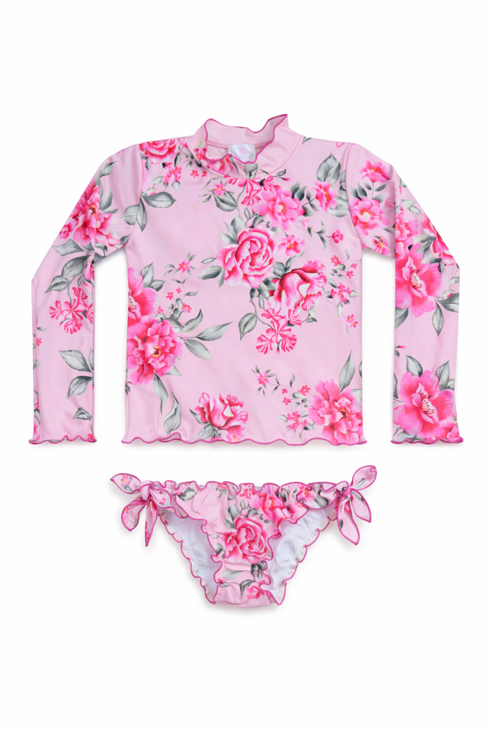Alessandra Wild Rose Rash Guard Set