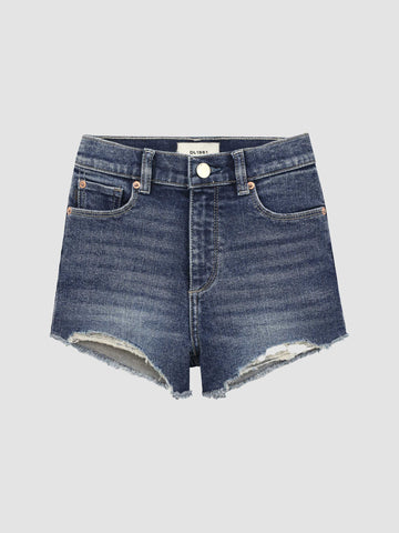 Front Cuffed Shorts with Exposed Pockets