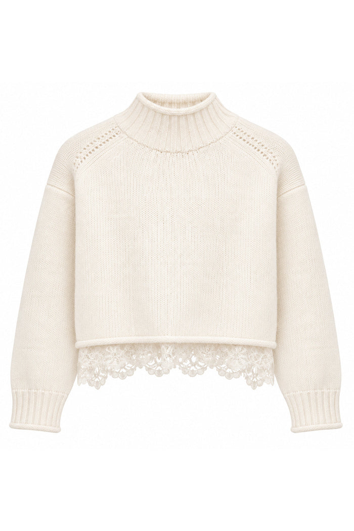 Tween Reid Lace Trim Sweater