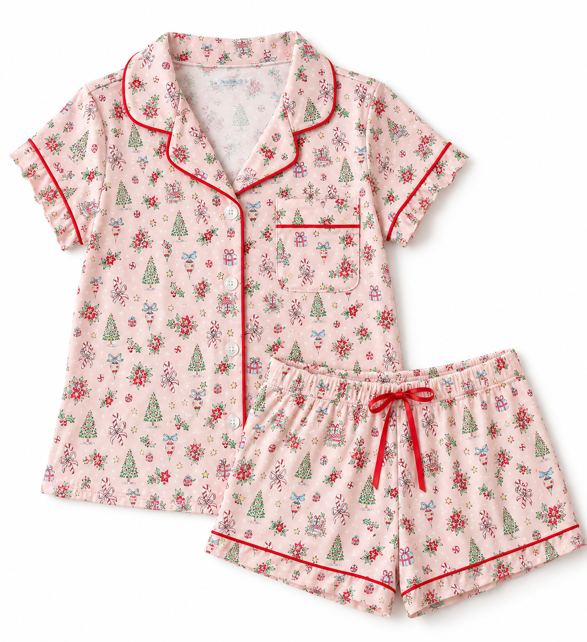 Junior Lynn Printed Lounge Set-Christmas Doodles