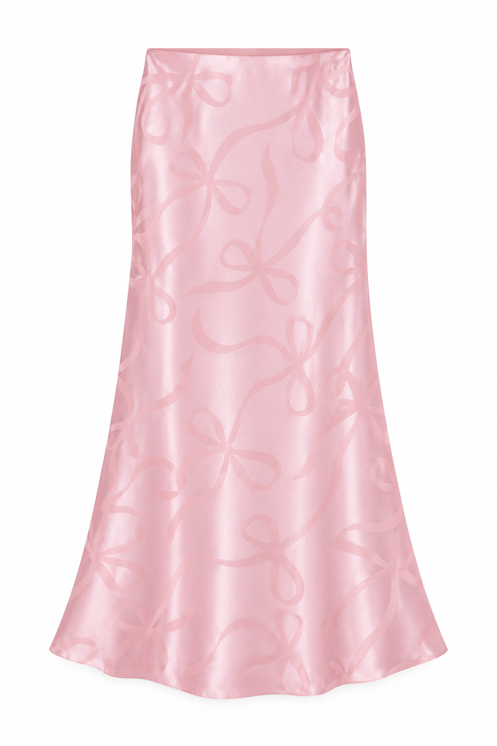 Tween Anastasia Maxi Skirt – Baby Pink Bow Jacquard