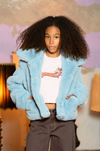 Tween Romani Cropped Fur Jacket