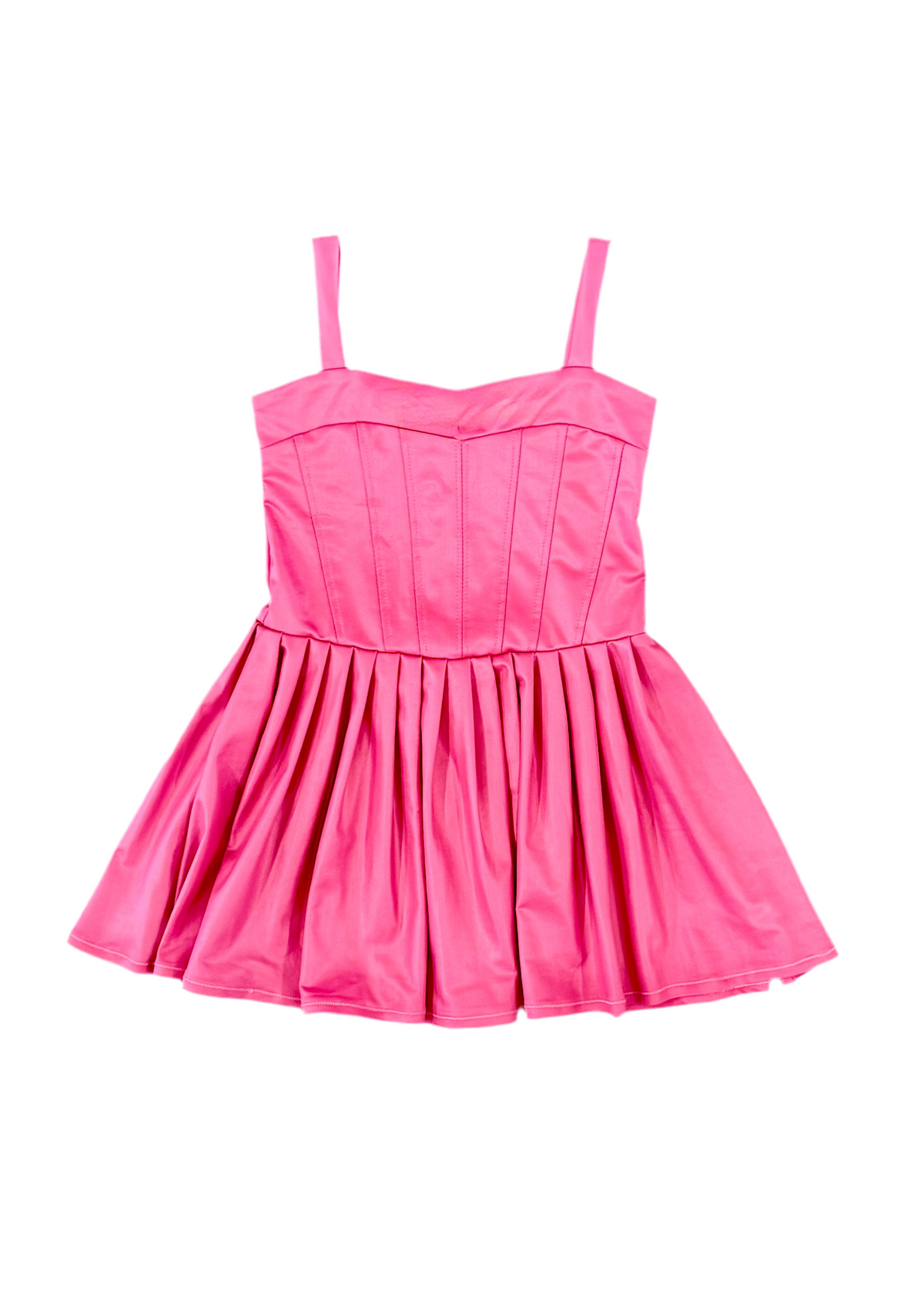 Hot Pink Pleather Dress