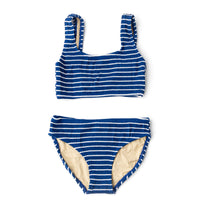 Navy Stripe Crinkle Two Piece
