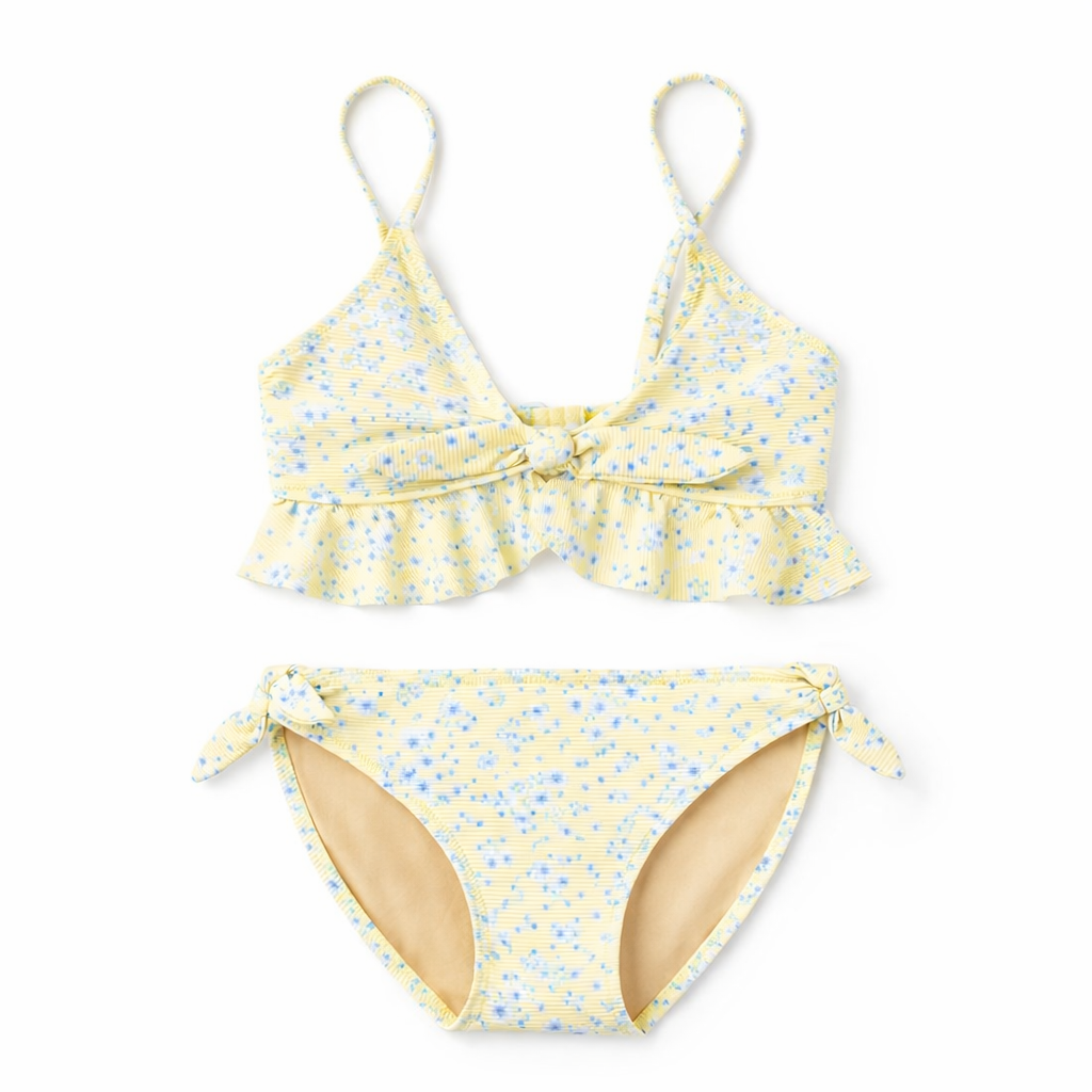 Ribbed Ruffle Two Piece