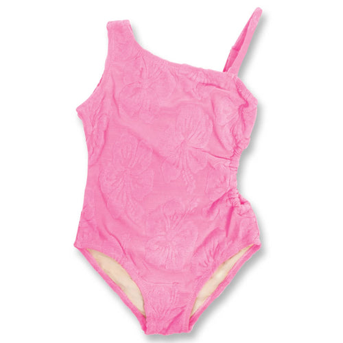 Pink Hibiscus Terry One Piece