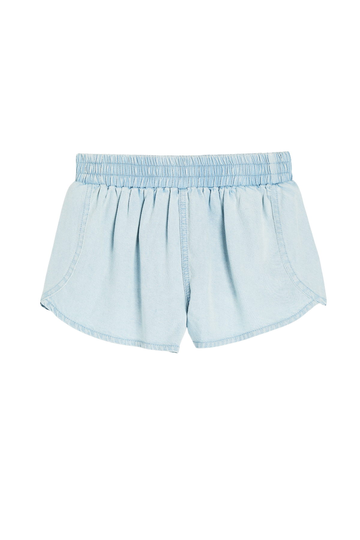Light Blue Dolphin Hem Shorts
