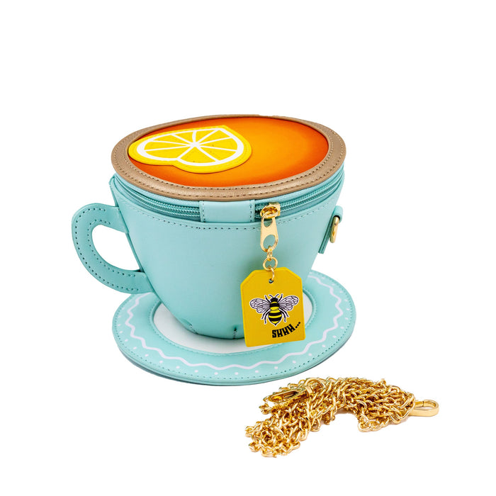 Lavender Tea Cup Crossbody