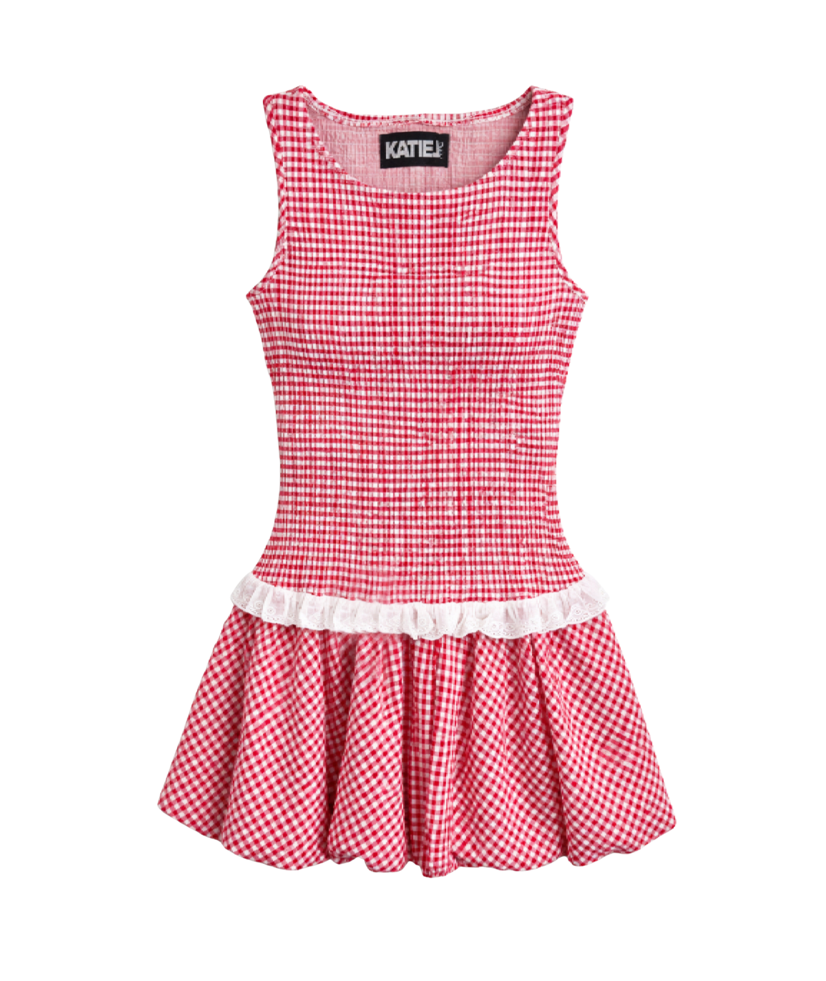 Tween Girls Joslyn Dress-Red Gingham