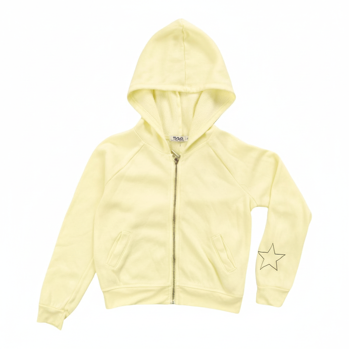 T2Love Butter Yellow Zip Hoodie