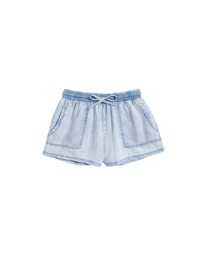 Splendid Girls White Out Wash Shorts