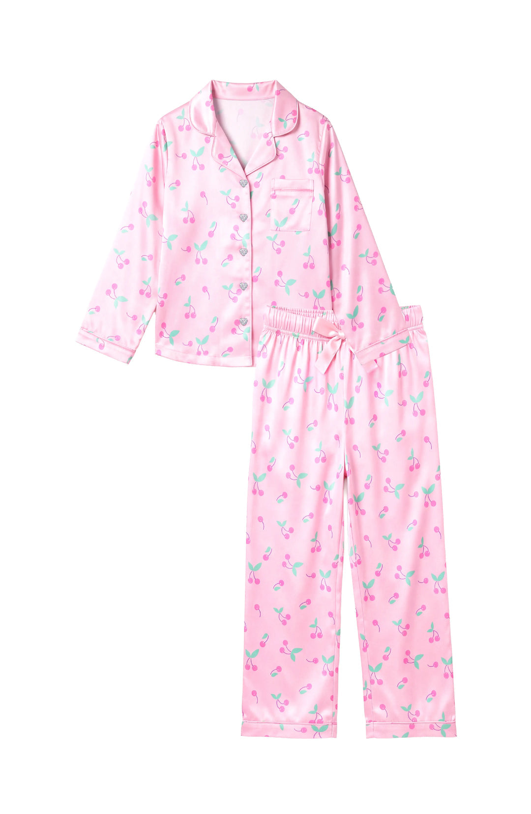 Sweet Cherries Satin Pajama Set