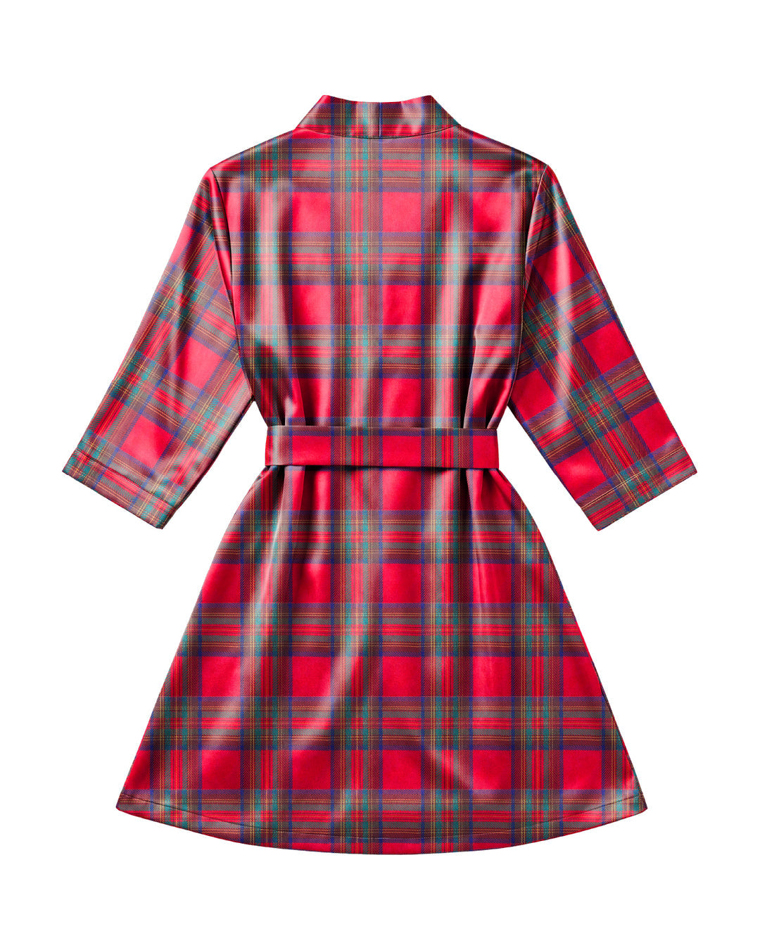 Christmas Plaid Satin Robe