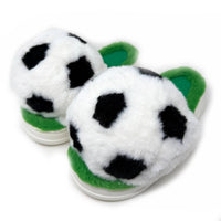 Soccer Ball | Women's Fuzzy Cozy Slides