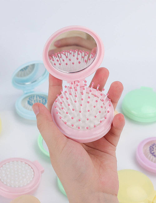 Folding Mini Brush & Mirror