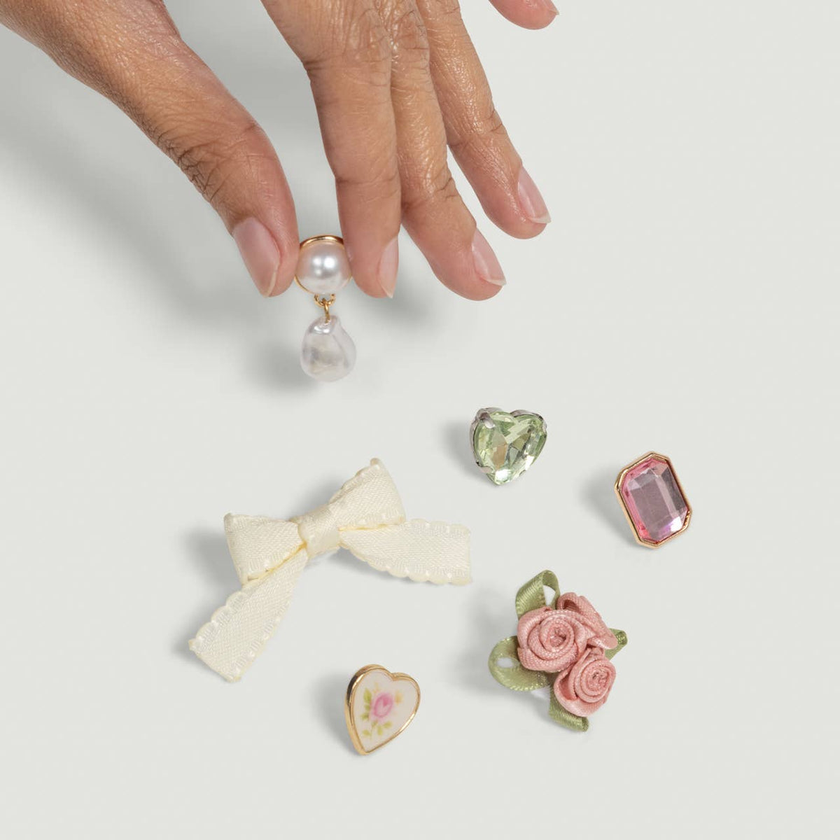 KitschPop™️ Charms 6pc Set - Vintage Pink