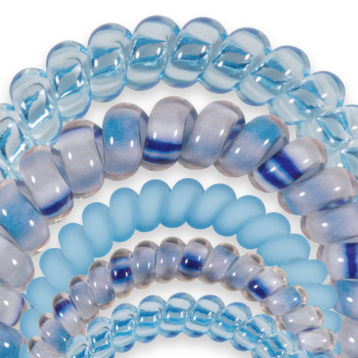 Spiral Hair Coils | Mix Pack | Blue Lagoon