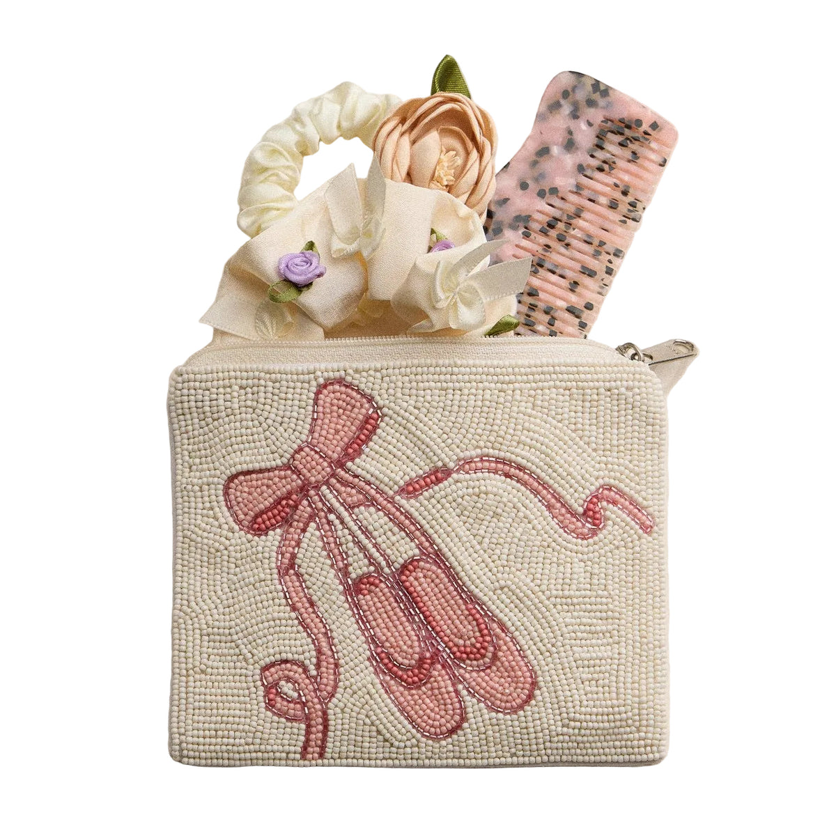 Beaded Ballet Slippers Pouch