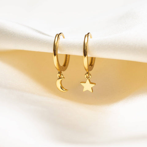 Milky Blue Star Studs