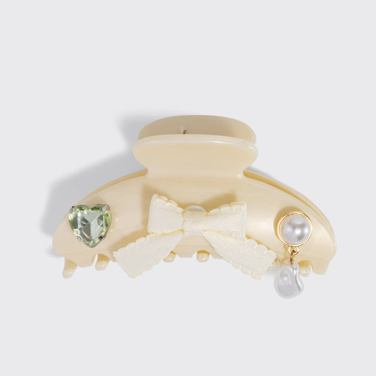KitschPop™️Curved Claw Clip 7pc Set Vintage- Pearlized Cream