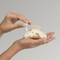 KitschPop™️Curved Claw Clip 7pc Set Vintage- Pearlized Cream