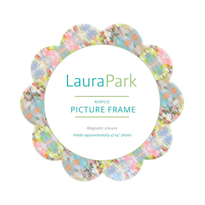 Brooks Avenue Scalloped Round Acrylic Picture Frame