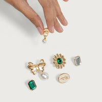 KitschPop™️ Charms 6pc Set - Vintage Emerald