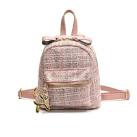 Tweed Pink Mini Backpack