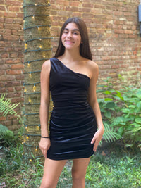 Miss Behave Girls Ruched One Shoulder Dress