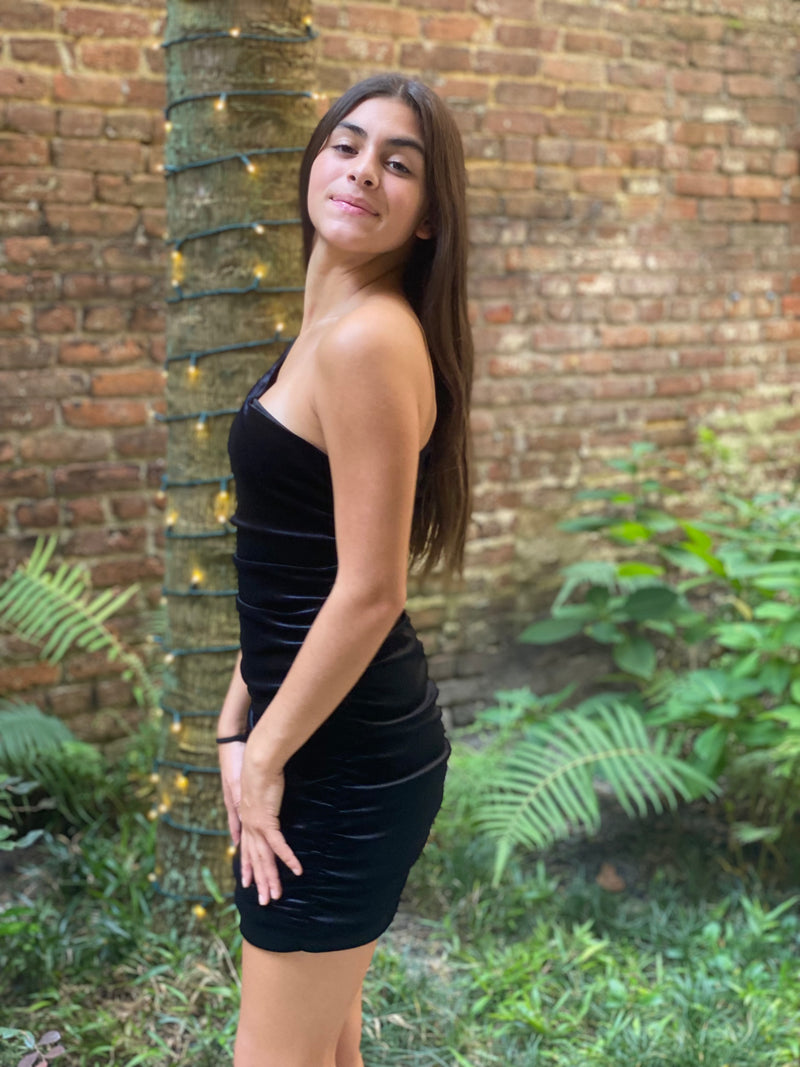 Miss Behave Girls Ruched One Shoulder Dress