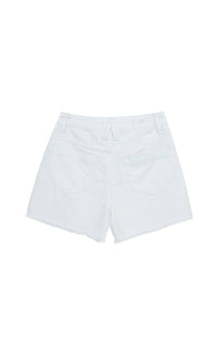 Front Cuffed Shorts with Exposed Pockets
