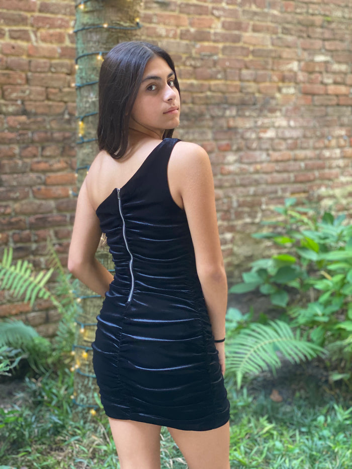 Miss Behave Girls Ruched One Shoulder Dress