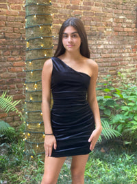 Miss Behave Girls Ruched One Shoulder Dress