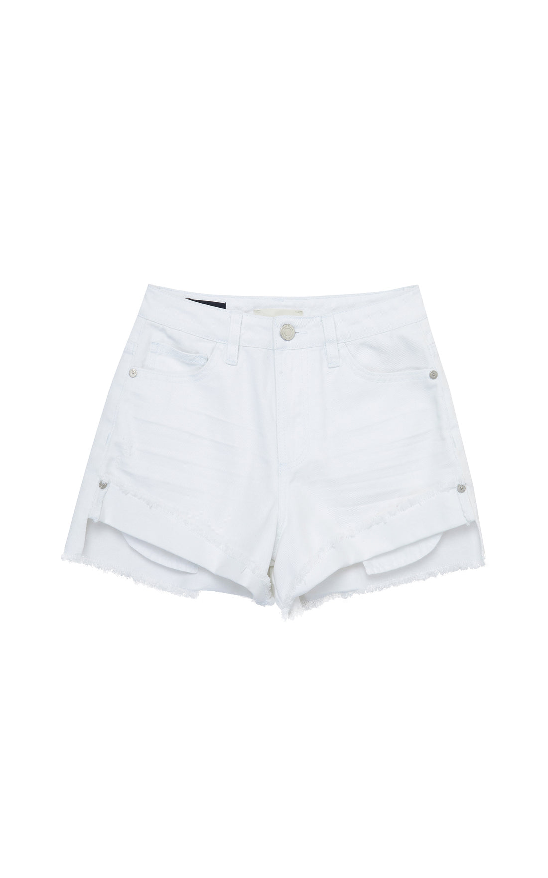 Front Cuffed Shorts with Exposed Pockets